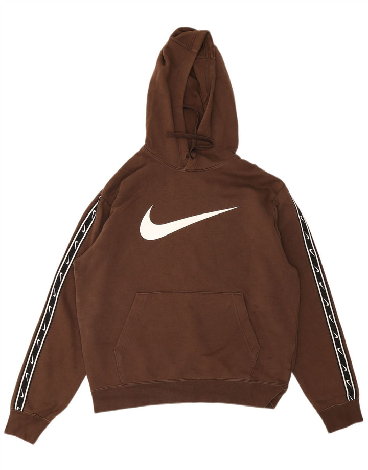 Nike Hombre Sudadera Con Capucha Gráfica Jersey De Algodón Marrón Medio