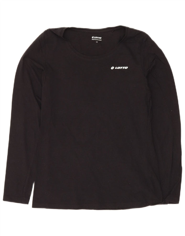 LOTTO Top Mujer Manga Larga UK 10 Small Algodón Negro