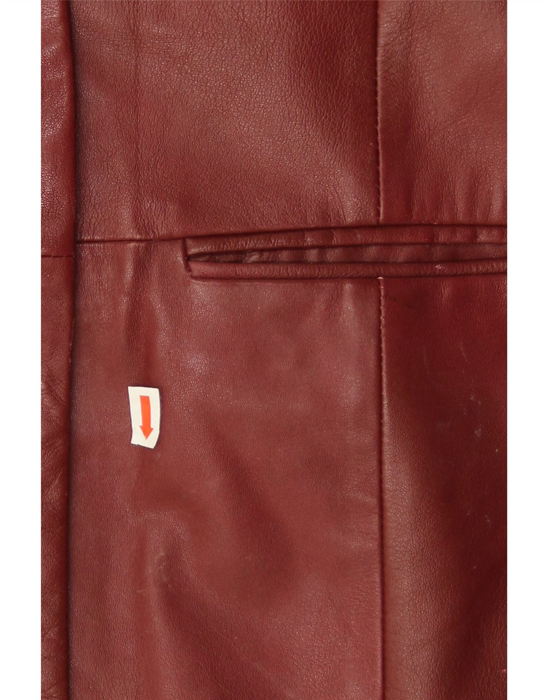 Conbipel Chaqueta Blazer de Cuero con 3 Botones para Mujer IT 46 Grande Cuero Burdeos