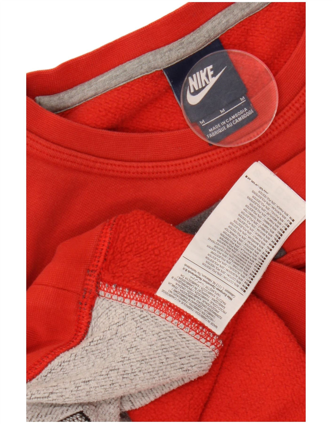 NIKE Hombre Sudadera con gráfico Jumper Medium Red Colourblock Cotton
