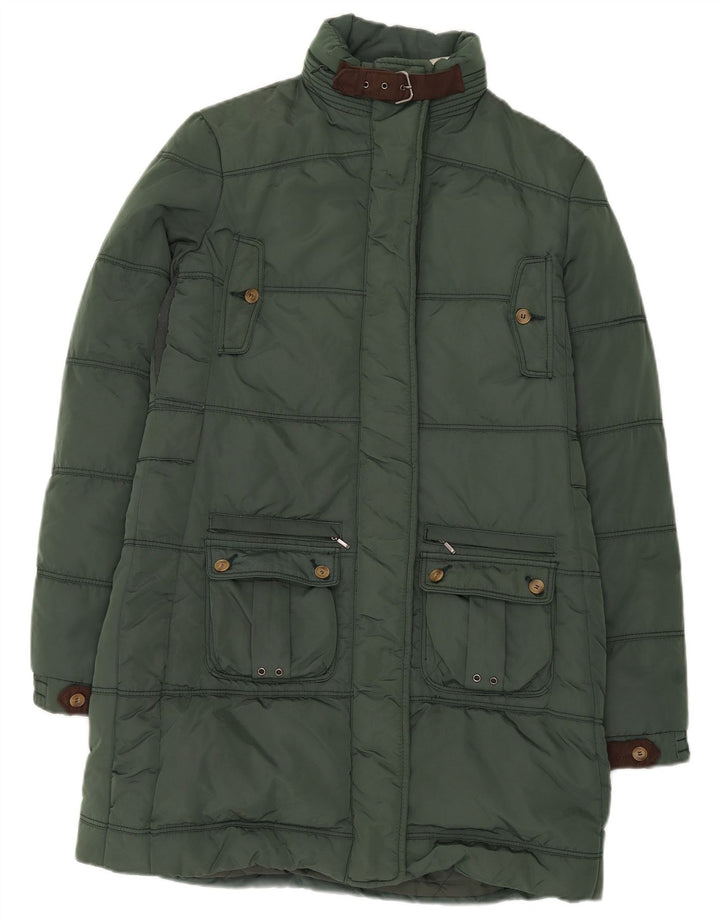 Murphy & Nye Abrigo acolchado con capucha para mujer UK 46 Large Green