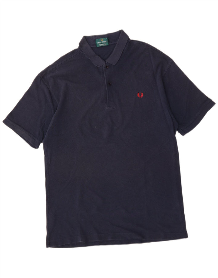 Fred Perry Polo Para Hombre Grande Azul Marino Algodón
