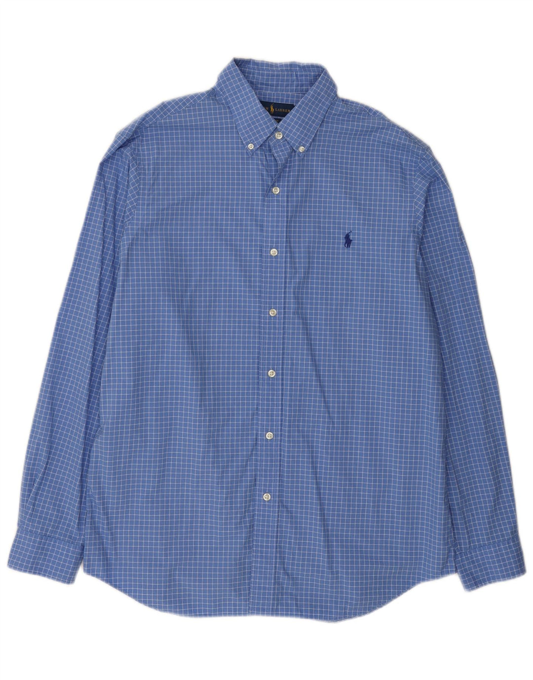 Ralph Lauren Camisa de corte clásico para hombre Algodón a cuadros azul grande