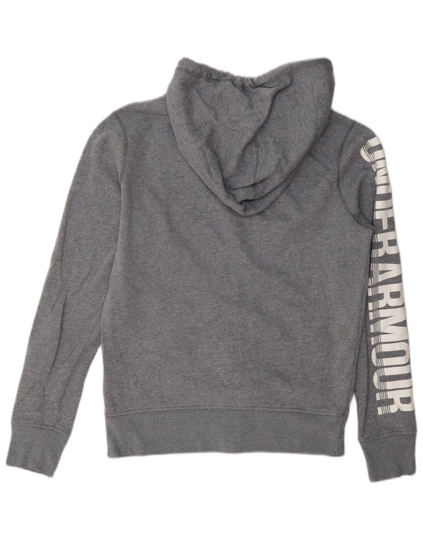 Under Armour Sudadera con capucha y cremallera gráfica para hombre XS Algodón moteado gris