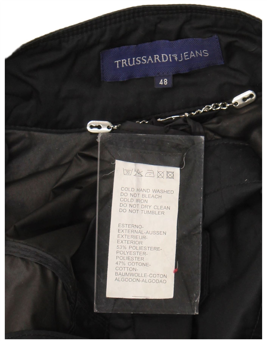 Chaqueta Militar Mujer Trussardi Jeans IT 48 XL Poliéster Negro