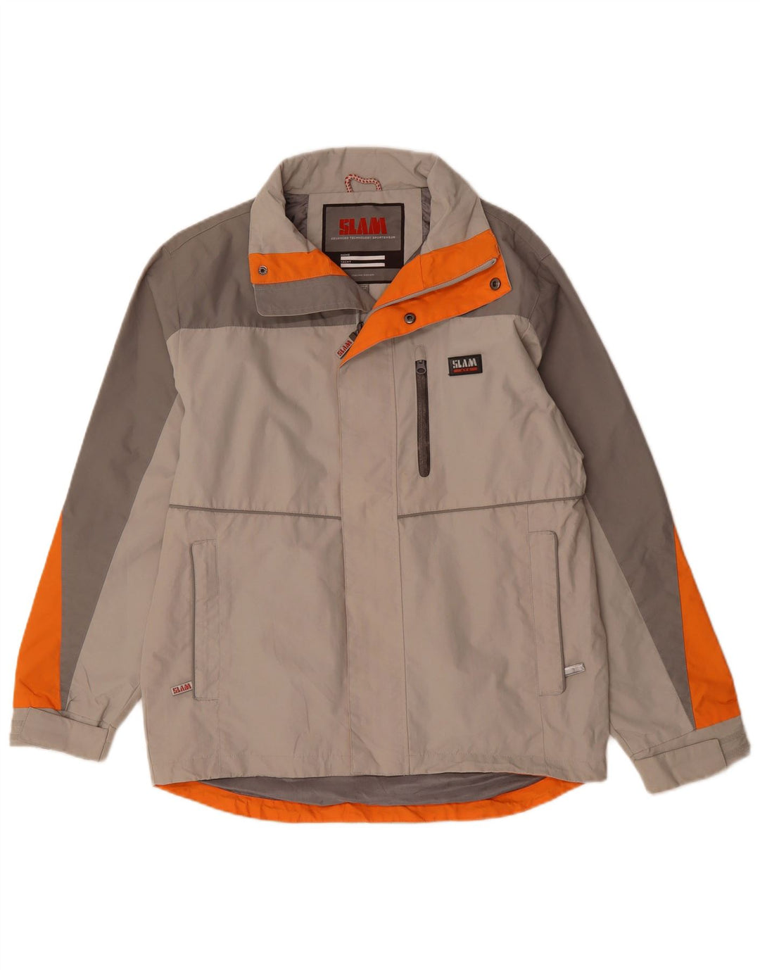 Slam Chaqueta cortavientos para hombre ES 36 Small Gris Colorblock Poliamida