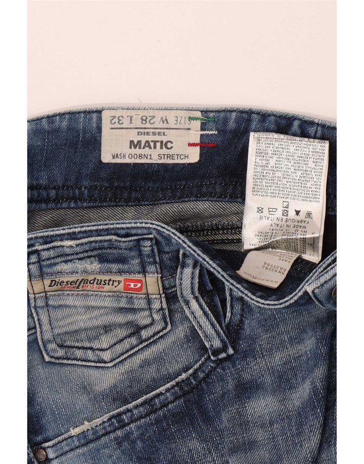 Diesel Mujer Matic Vaqueros Slim Desgastados W28 L32 Algodón Azul