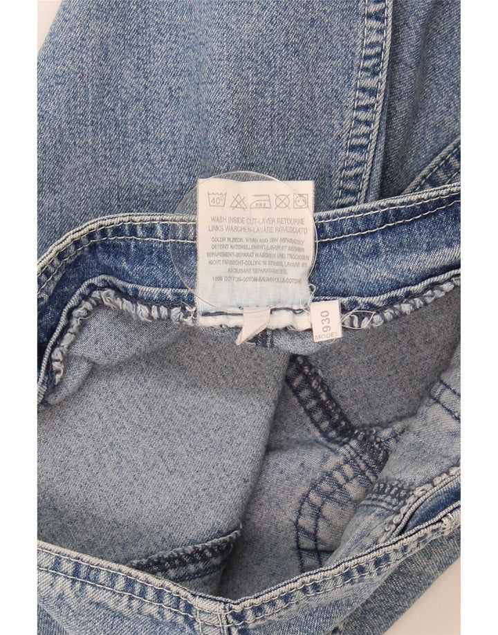 Vintage mujer mini falda de mezclilla W27 pequeño algodón azul