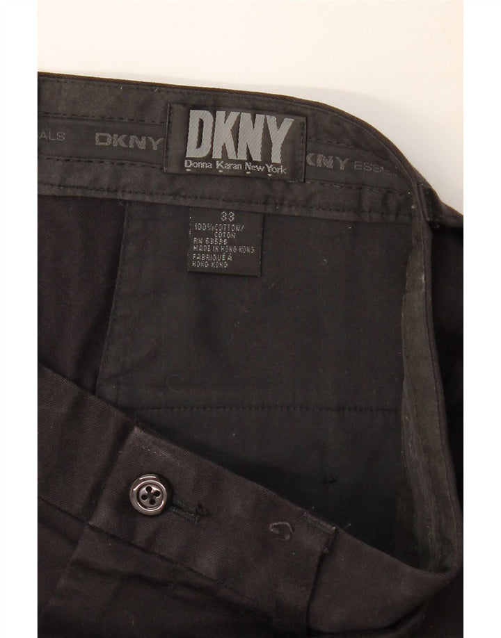DKNY Pantalón chino recto para hombre W33 L28 Algodón negro