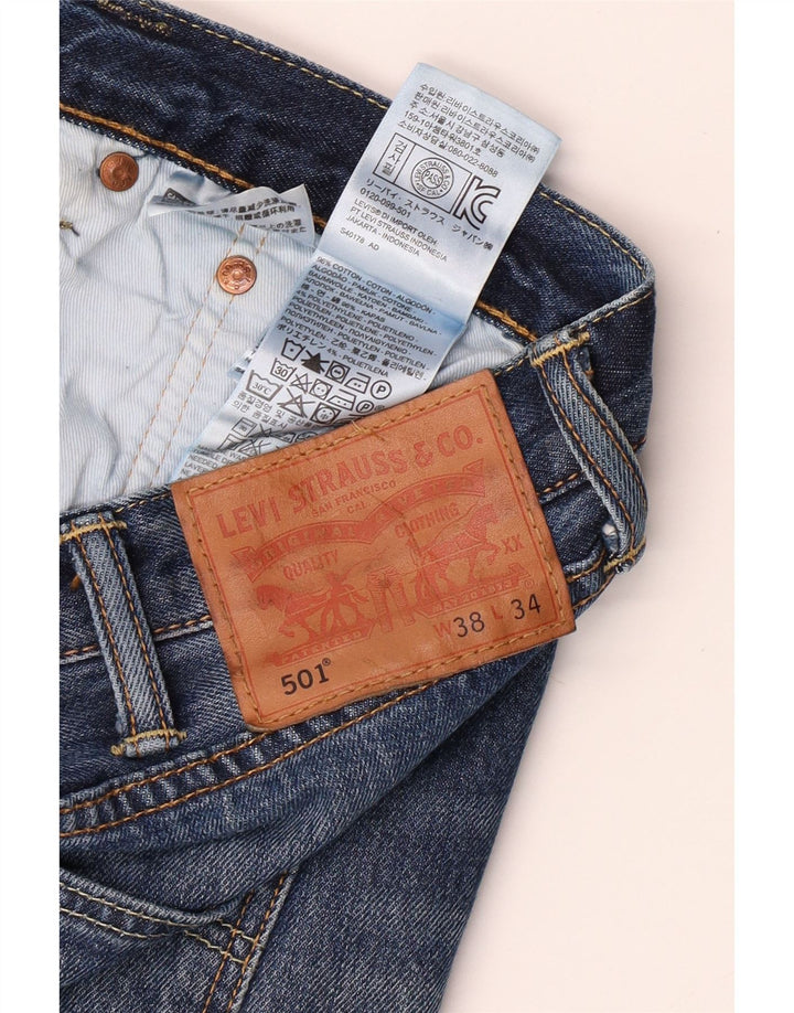 LEVI'S Jeans rectos 501 para hombre W38 L34 Algodón azul