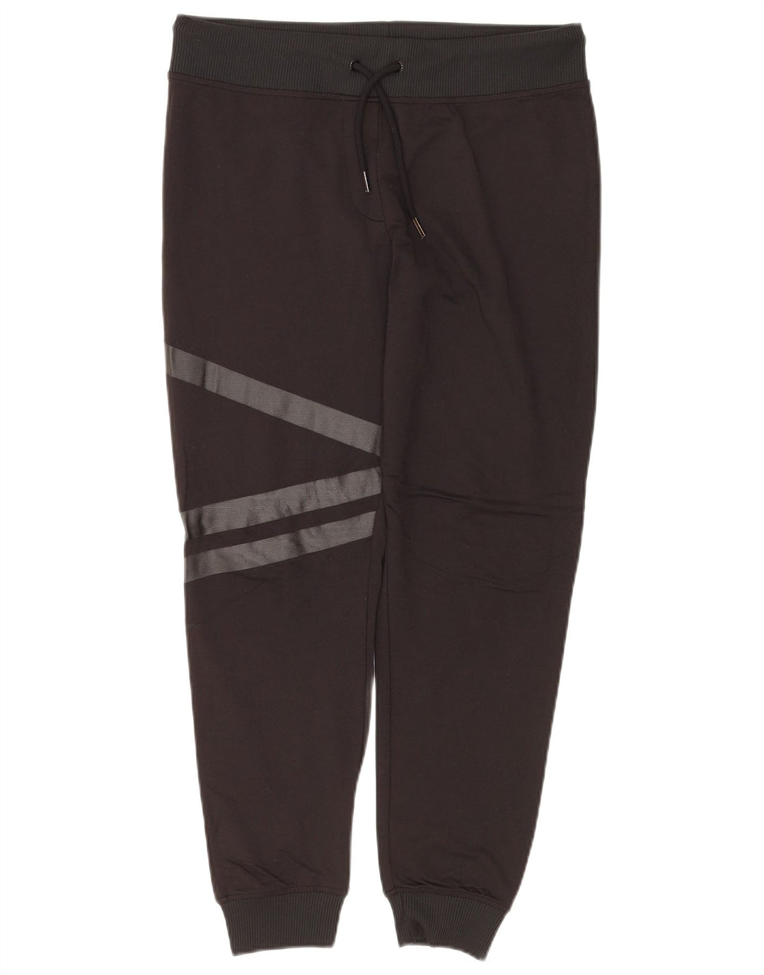 ZARA Pantalones de chándal para mujer Joggers UK 44 Large Negro Rayas