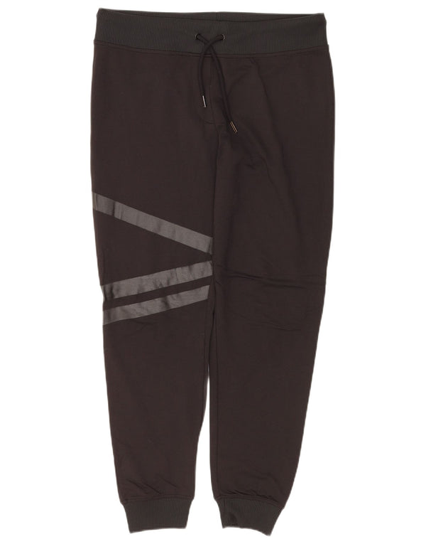 ZARA Pantalones de chándal para mujer Joggers UK 44 Large Negro Rayas