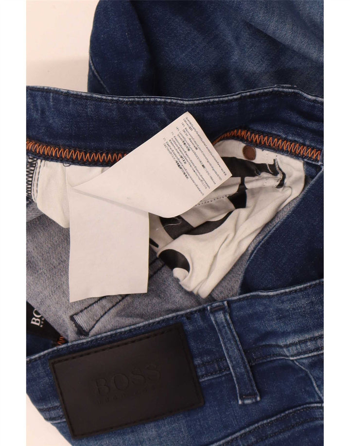 Hugo Boss Mujer Delaware Slim Jeans W32 L34 Algodón Azul
