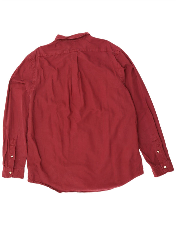 RALPH LAUREN Camisa alta y ajustada para hombre 2XL Algodón granate