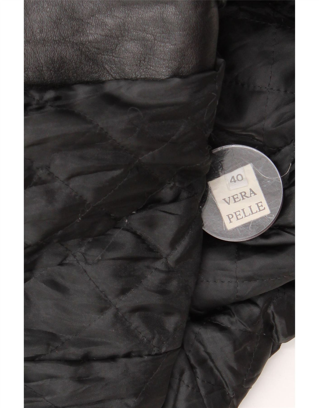 Vintage mujer abrigo de cuero IT 40 pequeño cuero negro