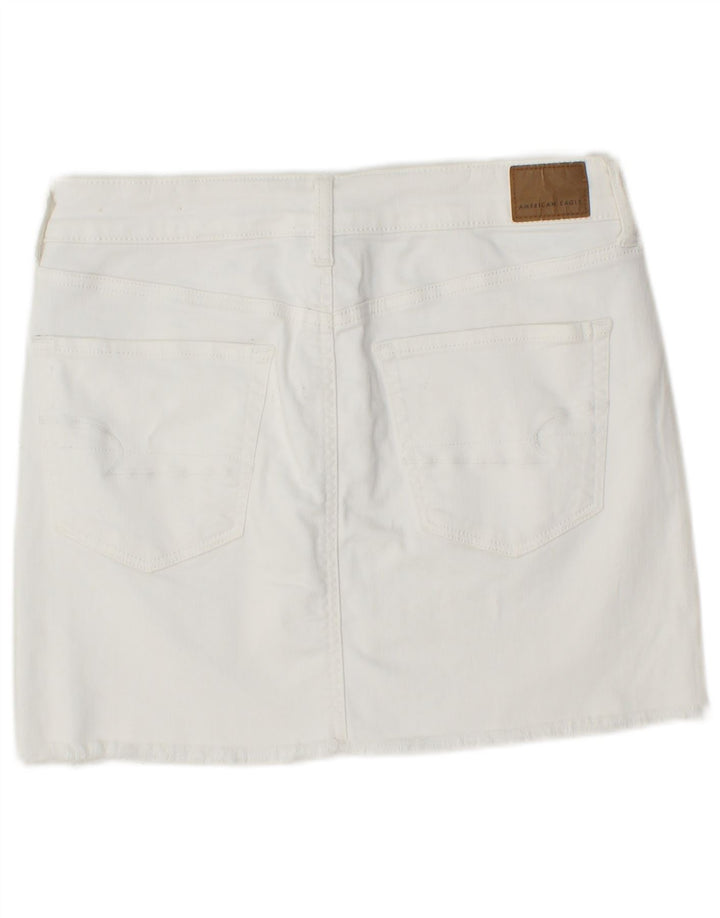 AMERICAN EAGLE Minifalda vaquera para mujer UK 14 Medium W30 Algodón blanco