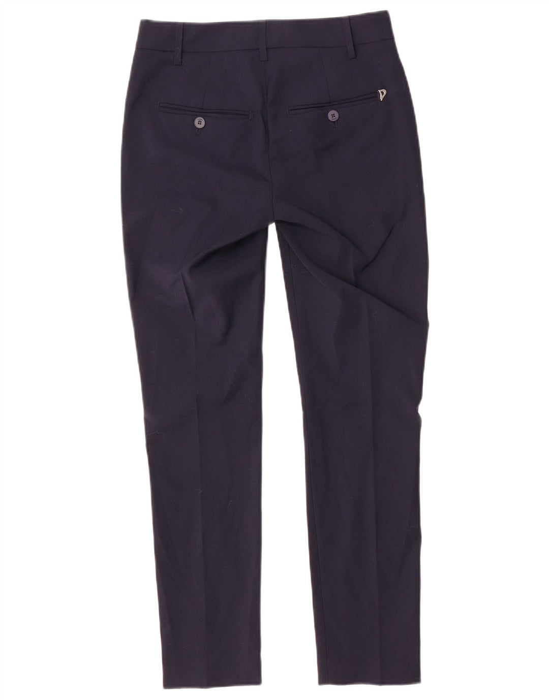 Pantalón De Traje Slim Dondup Mujer W25 L27 Poliéster Azul Marino
