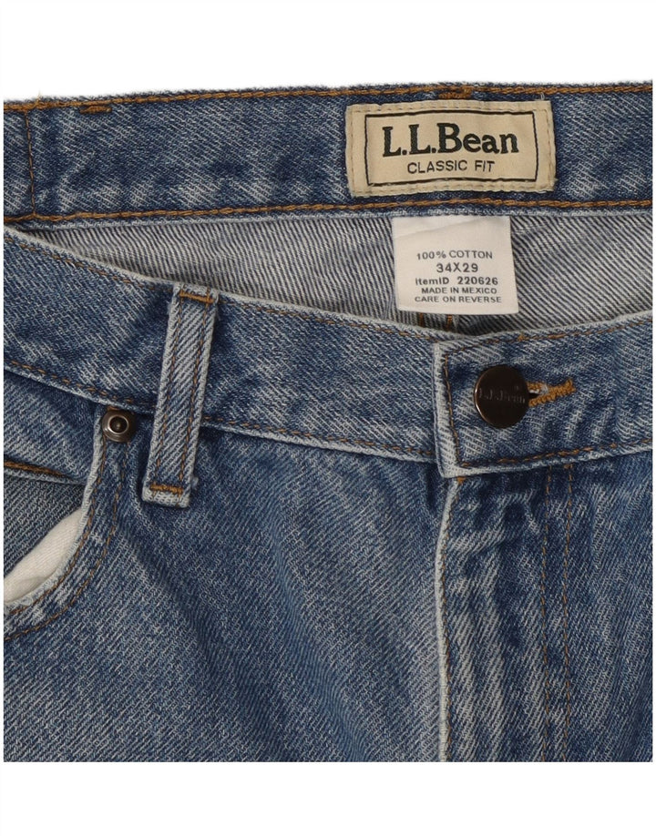 L.L.BEAN Vaqueros rectos de corte clásico para hombre W34 L29 Algodón azul