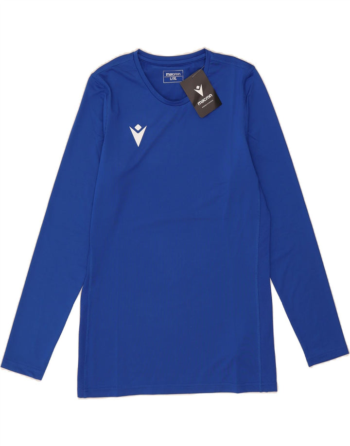 MACRON Mens Top Long Sleeve Large Blue Polyester Vintage Macron and Second-Hand Macron from Messina Hembry 