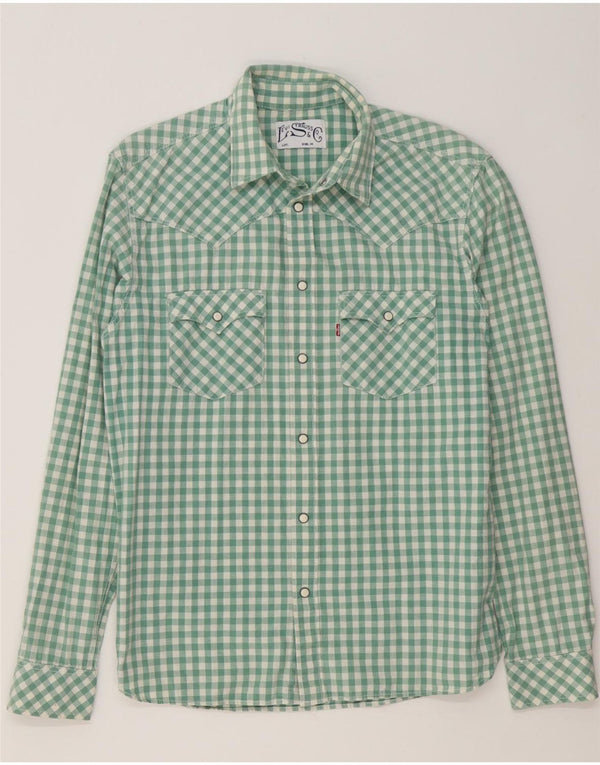 Camisa Levi's Hombre De Algodón A Cuadros Verde Medio