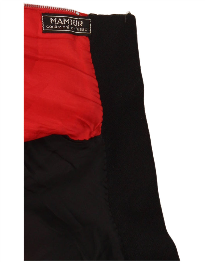 VINTAGE Vestido de manga larga para mujer Reino Unido 12 Bloque de color rojo medio