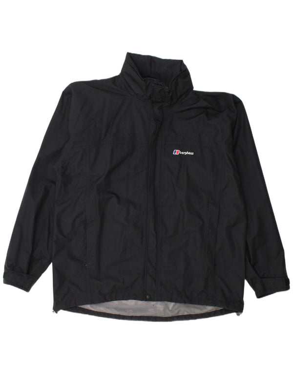 Berghaus Chaqueta impermeable con capucha para hombre UK 42 XL Nylon negro