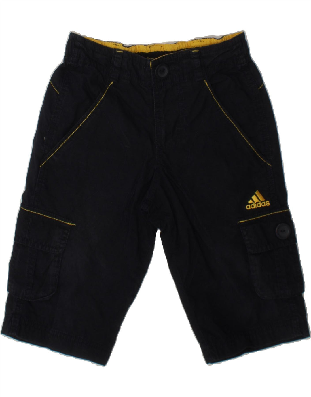 ADIDAS Boys Cargo Shorts 4-5 Years W22  Navy Blue Polyester Vintage Adidas and Second-Hand Adidas from Messina Hembry 