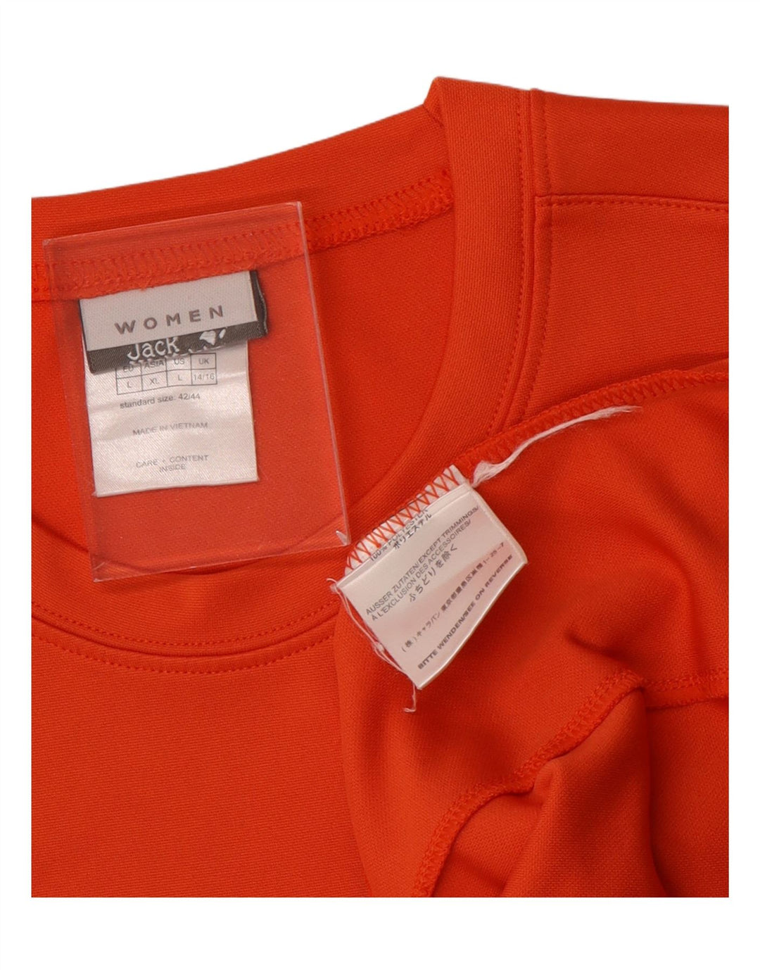 JACK WOLFSKIN Camiseta sin mangas para mujer UK 40/16 Grande Naranja Poliéster