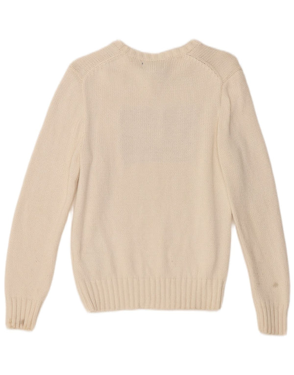 Polo Ralph Lauren Suéter con Cuello Barco para Niñas 14-15 Años Grande Blanco