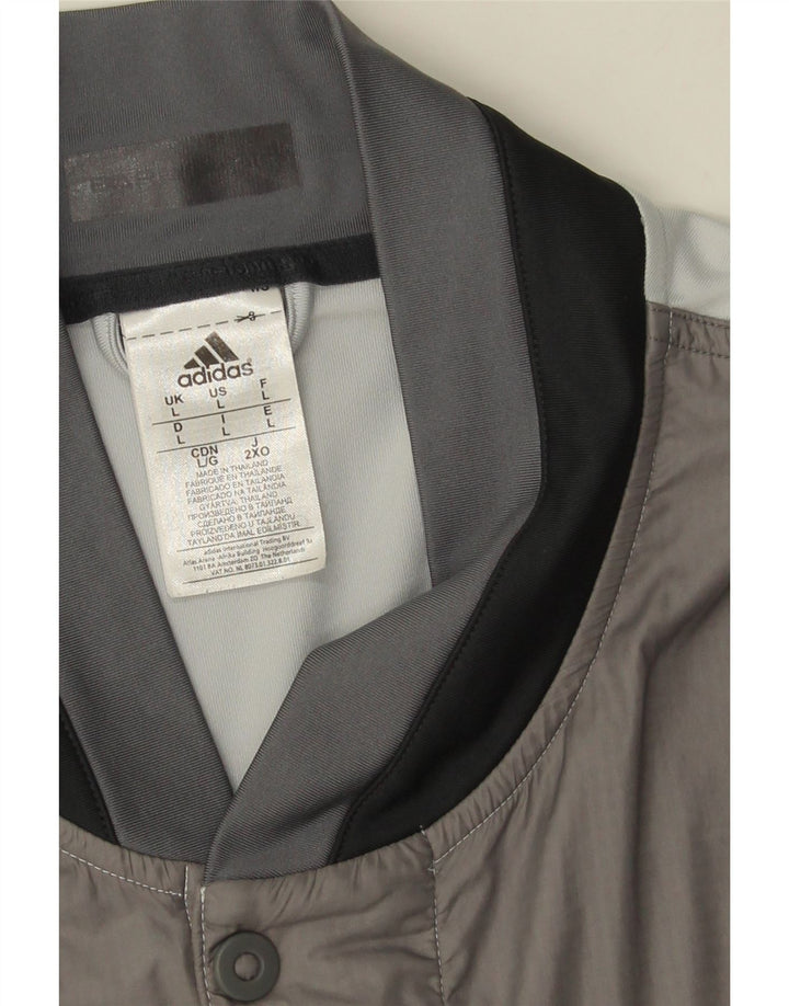 Adidas Climacool Graphic Chándal Top Chaqueta Grande Gris Colorblock