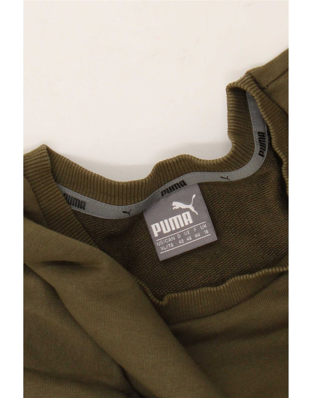 Puma - Sudadera gráfica para mujer, talla 40, color caqui