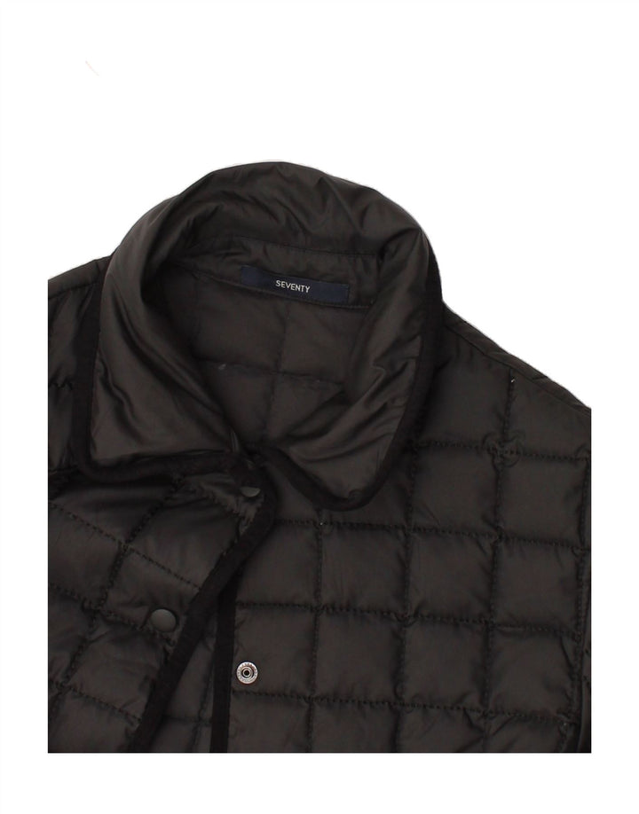 SEVENTY Womens Padded Coat UK 14 Medium Black Winter Vintage Seventy and Second-Hand Seventy from Messina Hembry 