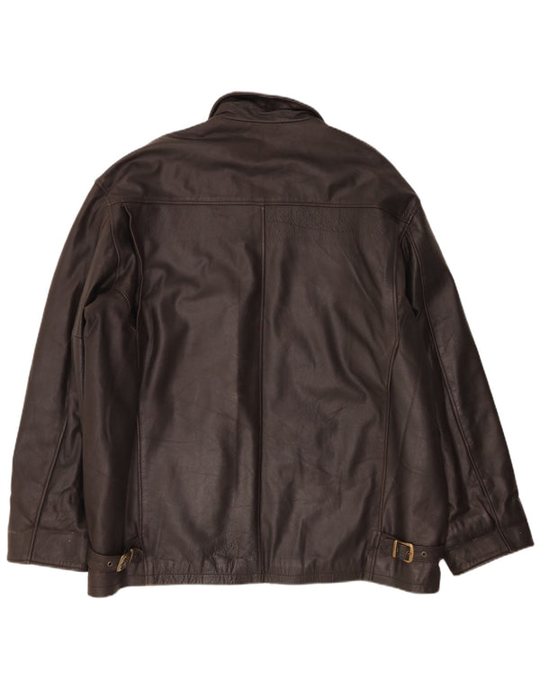 Sharon Furs Chaqueta de cuero para hombre UK 44 2XL Marrón