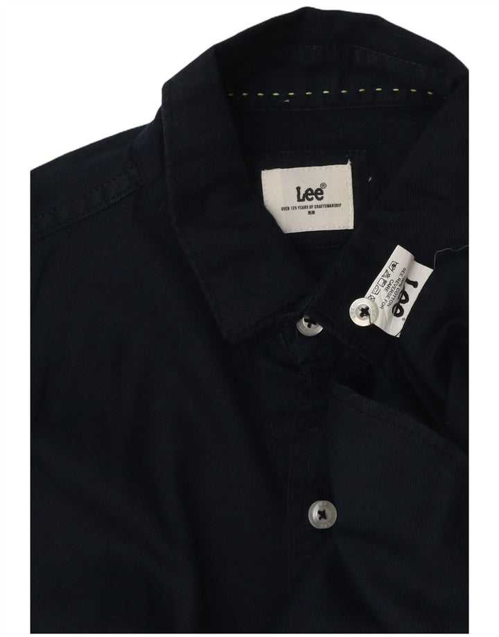 Camisa LEE para hombre de algodón azul marino medio