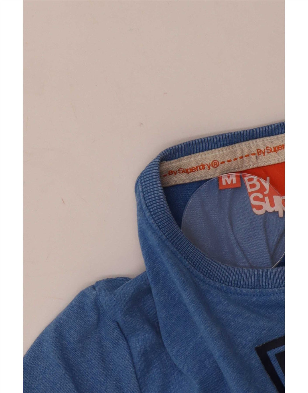 Superdry Hombre Camiseta Gráfica Top Poliéster Azul Medio