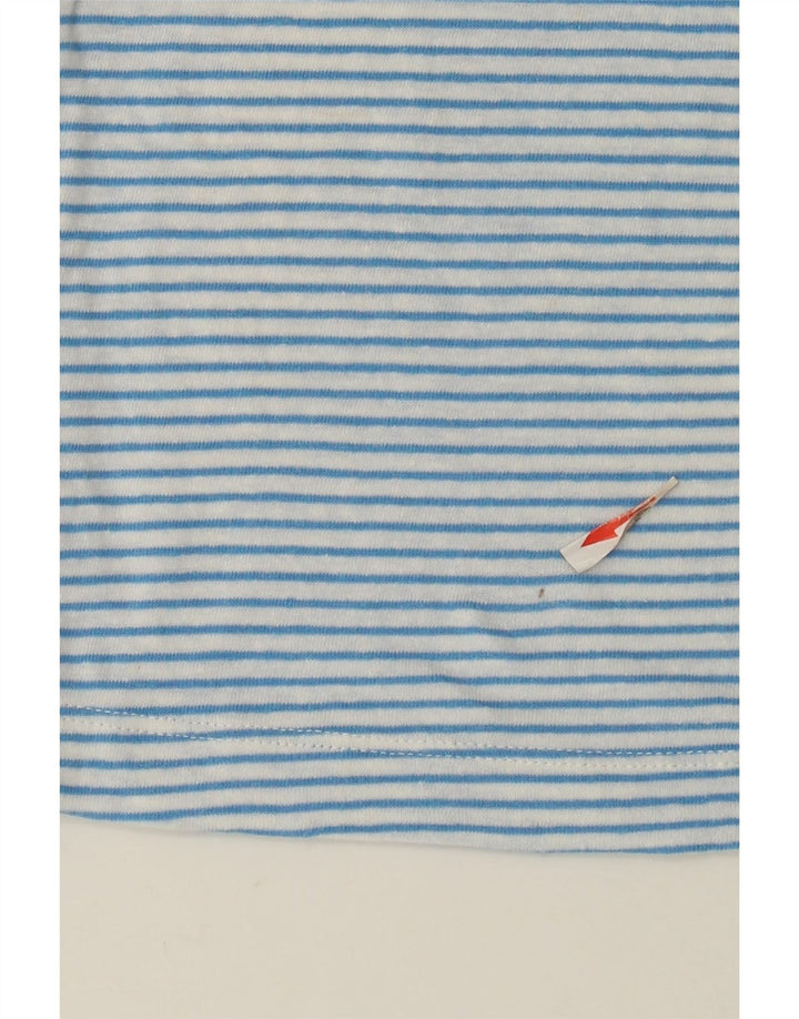 Marks & Spencer Camiseta para mujer Top UK 40 Azul medio Lino a rayas