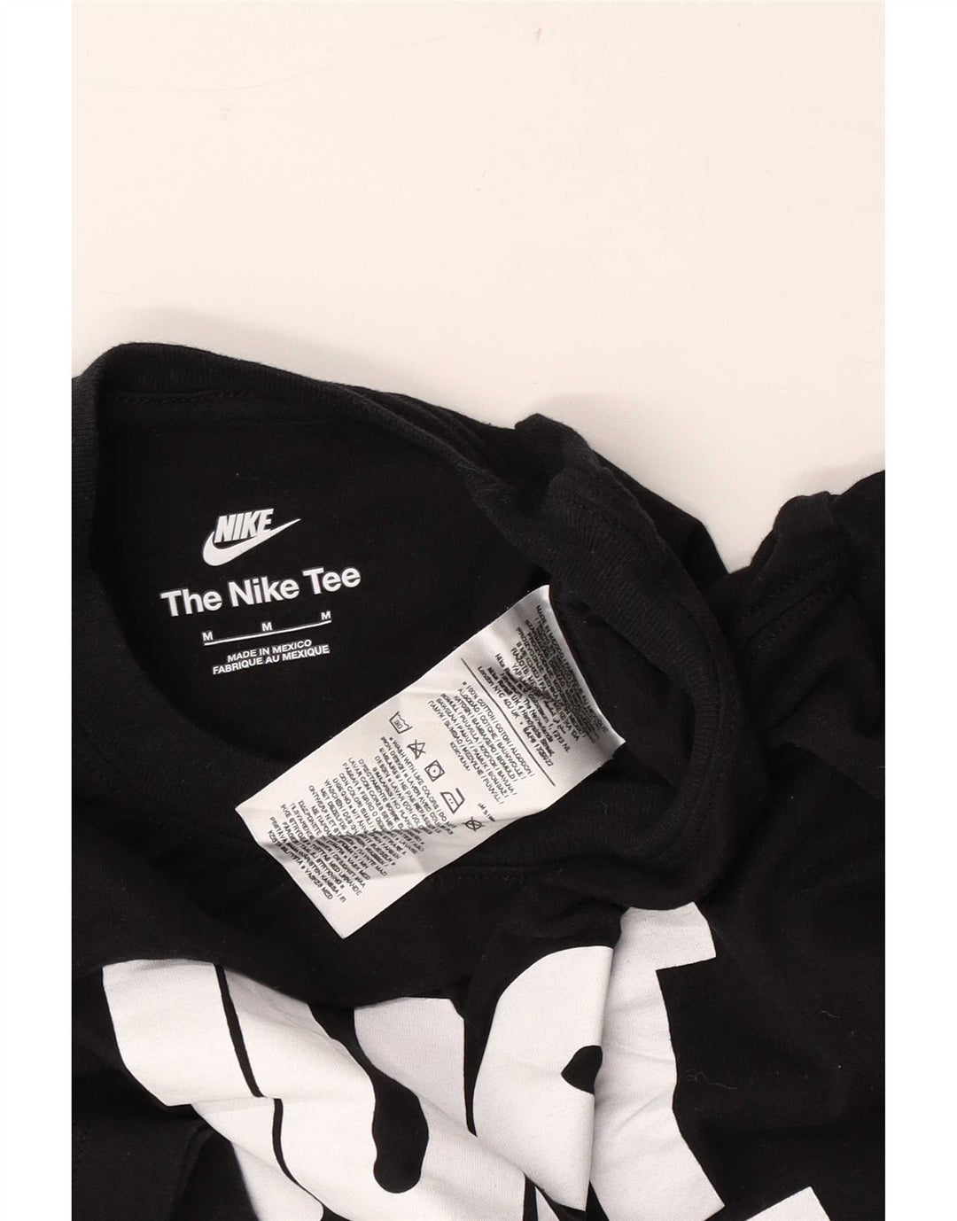 Nike Camiseta gráfica para hombre Top mediano de algodón negro