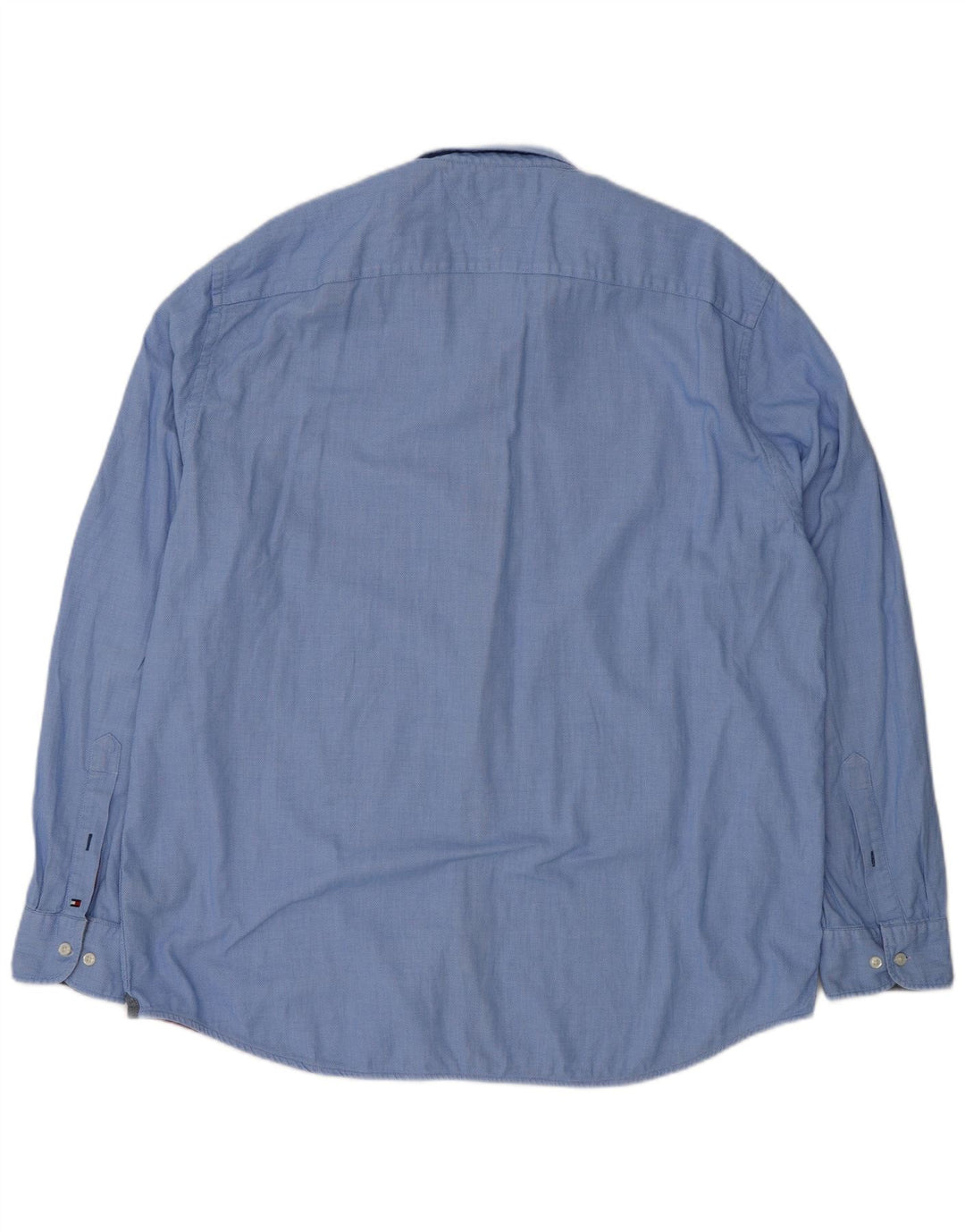 Tommy Hilfiger Camisa para hombre 2XL Algodón manchado azul