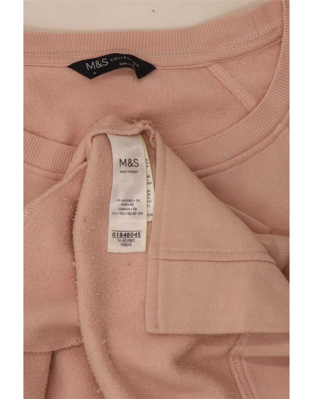 Marks & Spencer - Sudadera para mujer, talla 40, talla grande, algodón rosa