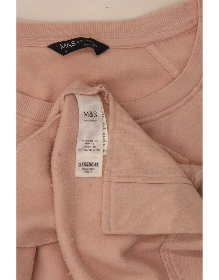 Marks & Spencer - Sudadera para mujer, talla 40, talla grande, algodón rosa