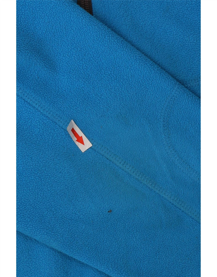 Columbia Jersey de forro polar con cremallera y cuello para hombre, poliéster azul grande