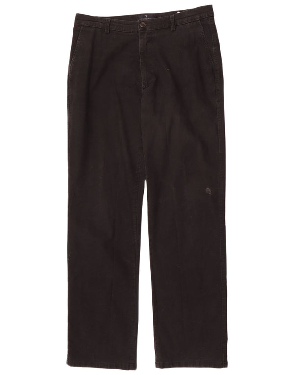 Pantalón Chino Recto Hombre Trussardi W34 L35 Algodón Negro