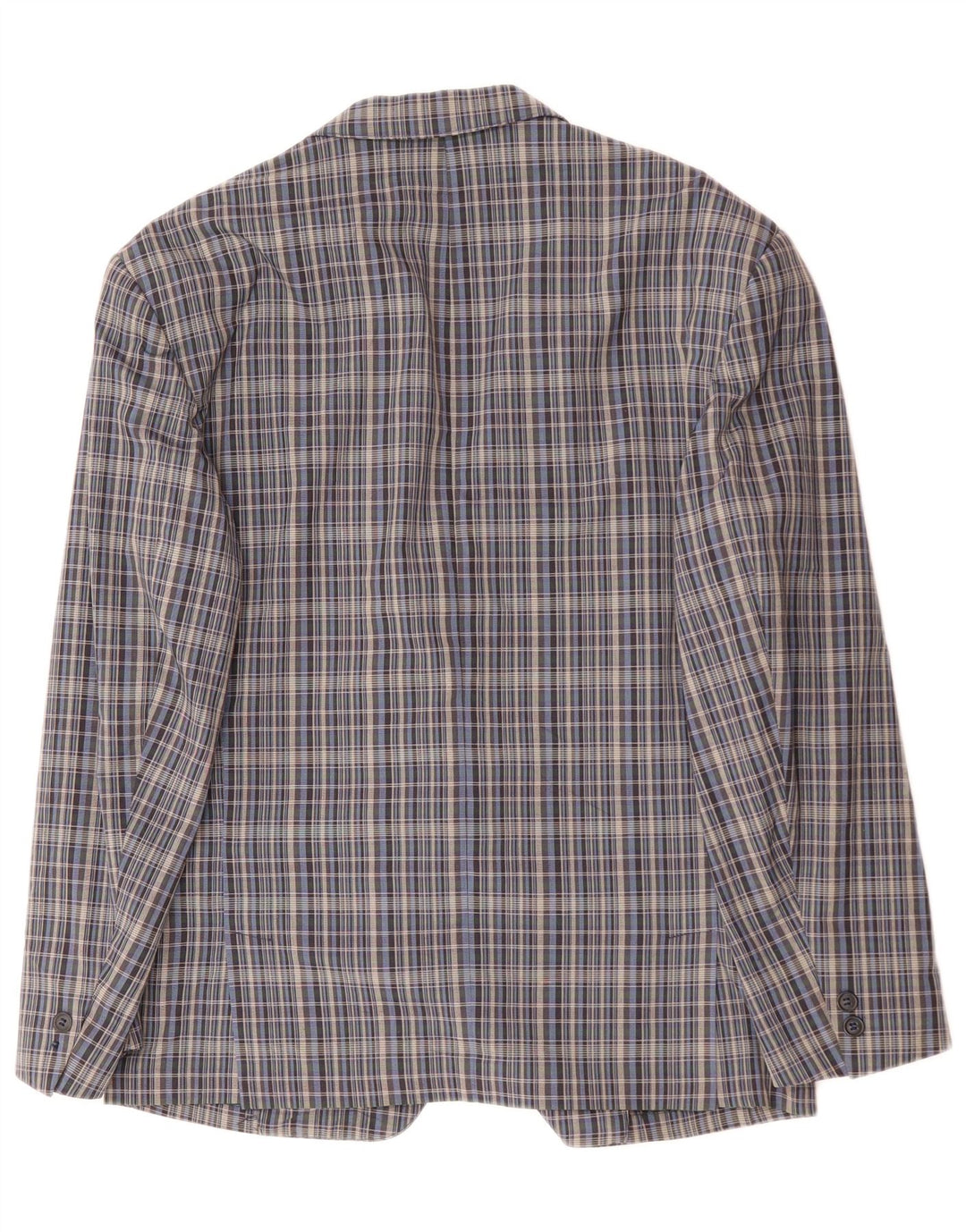 GREEN FOX Chaqueta tipo blazer de 2 botones para hombre EU 48 Cuadros gris medio