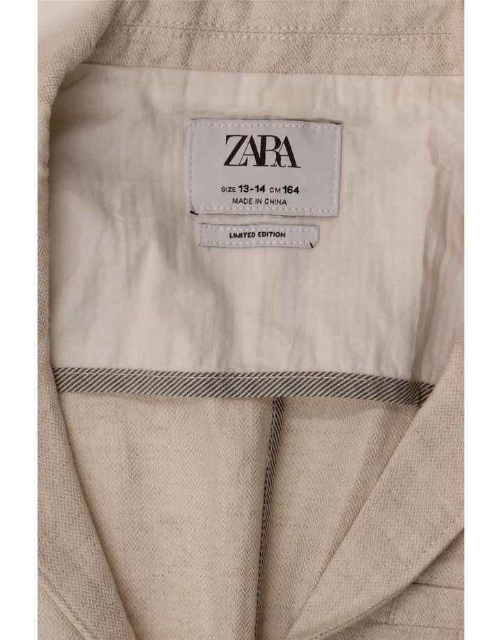 Zara Chaqueta Blazer 2 Botones Niño 13-14 Años Beige