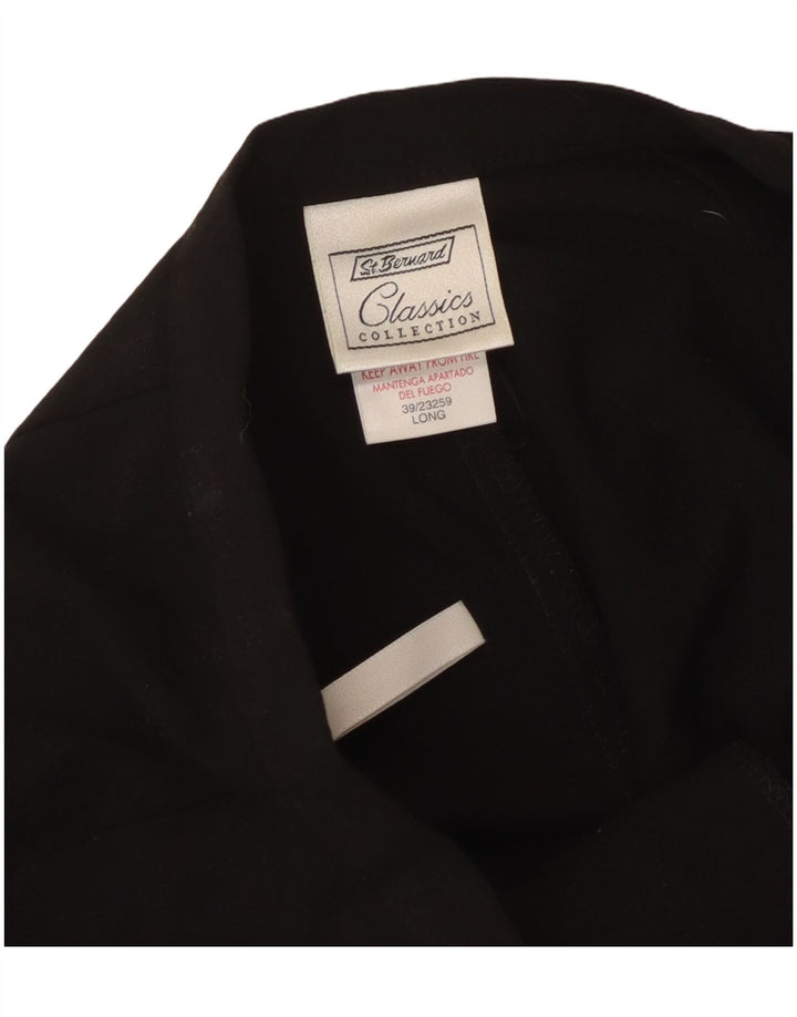 CALLE. BERNARD Pantalones informales rectos de cintura alta para mujer W28 L35 Negro