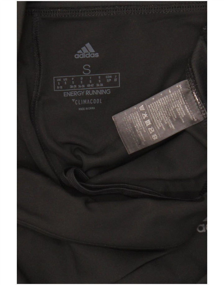 Adidas Climacool Capri Leggings para mujer Reino Unido 8/10 Pequeño Negro Poliéster