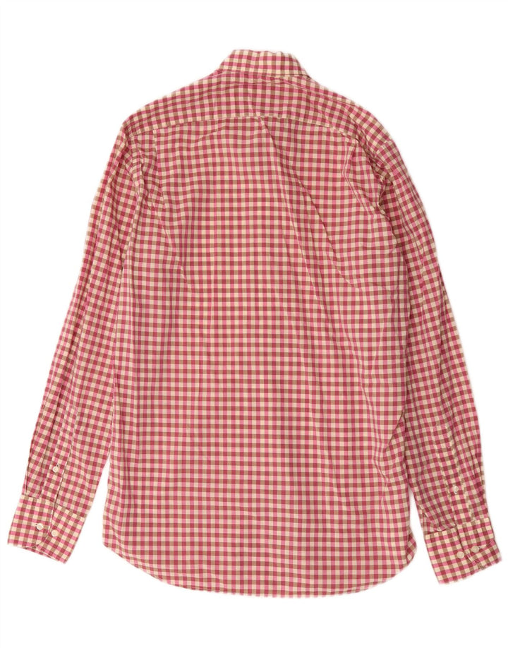 Camisa Massimo Dutti Hombre Cuadros Small Rosa