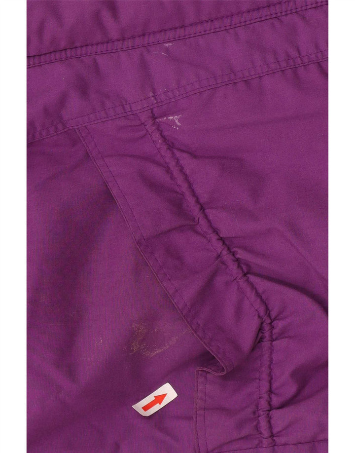Vintage mujer cortavientos chaqueta Reino Unido 18 XL púrpura colorblock poliéster