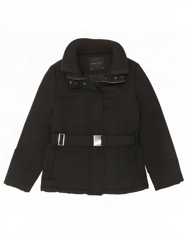 Zara Mujer Chaqueta Acolchada ES 40 XL Negro