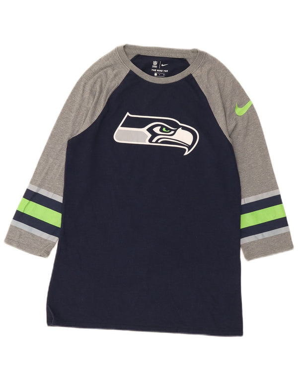 Nike Seattle Seahawks Graphic Top manga 3/4 pequeño azul marino
